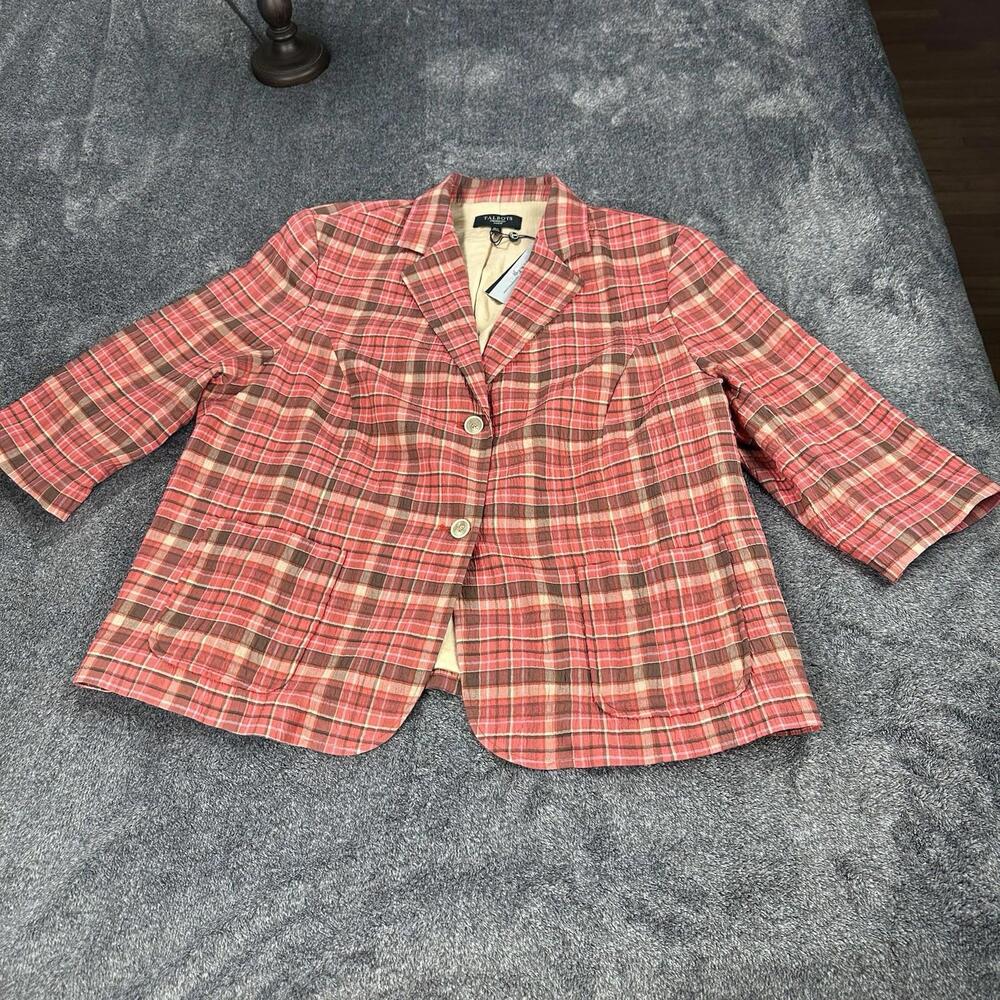 New Talbots Grace Fit Blazer Jacket Women’s 18W 3/4 Sleeve Business Boho NWT